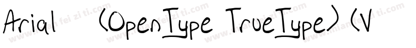 Arial 常规(OpenType TrueType) (Versi字体转换